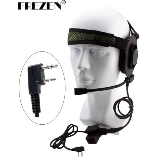 Tactical Bowman Elite II Radio Headset earpiece with U94 Style PTT for Kenwood Portable Radio Walkie Talkie 2 Pin