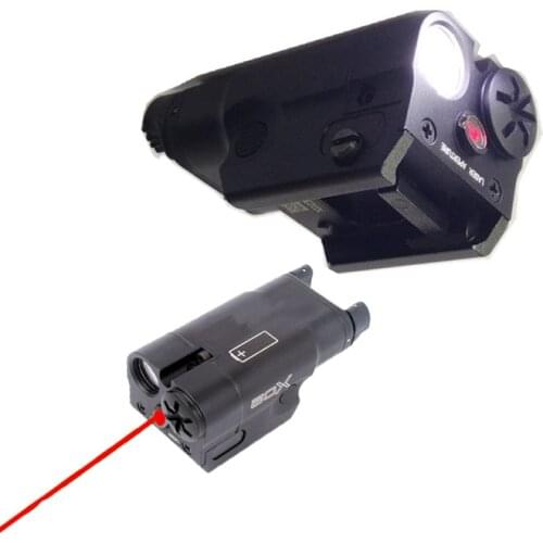 XC2 Ultra Laser Light Compact Flashlight Combo Red Dot Laser Tactical LED MINI White Light 200 Lumens Flashlight