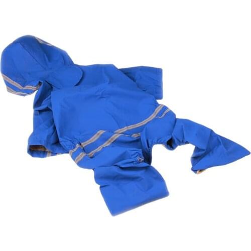 Waterproof Dog Raincoat Reflective Strip Pet Dog Clothes Raincoat Glisten For Puppy Large Dog Raincoat Hooded Rain Jacket Poncho