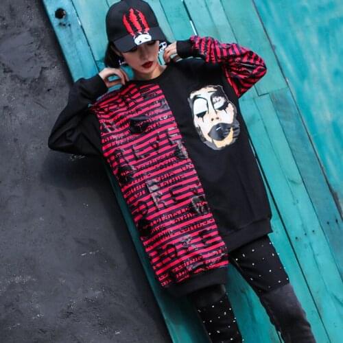 Women hoodies sweatshirts female jumper Striped 2020 Spring Color Hit Pullovers and Tops Hip Hop Woman clothes LT522S50