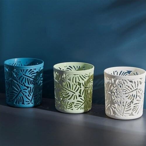 1PC Plastic Lace Hollow Pen Holder Office Supply Hollow Flower Brush Storage Pen Pencil Pot Holder Container Desk Organizer Gift