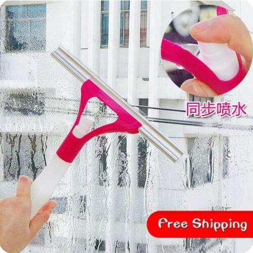 Multi Purpose 1 Piece Water Spray Glass Cleaning Squeegee Rubber Window Cleaning Tools Tile Flooring Cleaning Car Window Cleaner