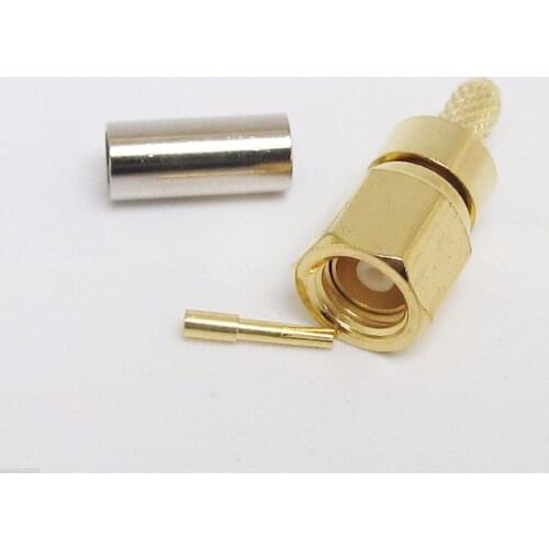 10PCS SMC Female Crimp for RG174 RG179 RG316 RG188 Coax Cable RF ADAPTER