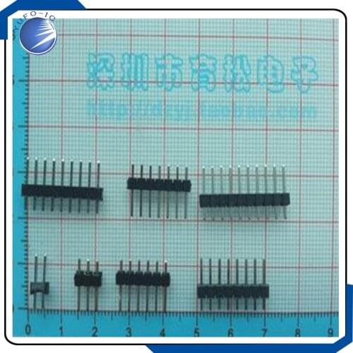100pcs/lot 1*3PIN male 2.54MM header single row pin male 1*3P Connector male pin header strip 1*3