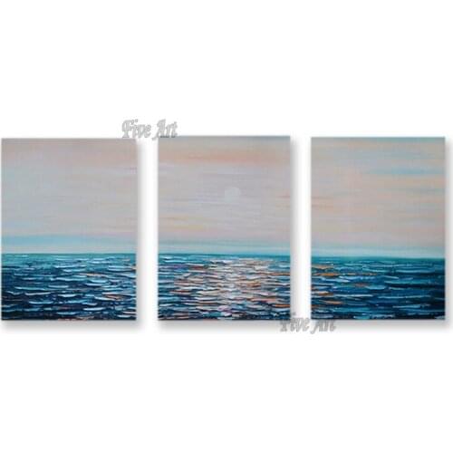 Latest Design 3PCS Group Abstract Oil Painting 100% Hand-painted Canvas Wall Decor Art Hot Selling Abstract 3 Panels Artwork