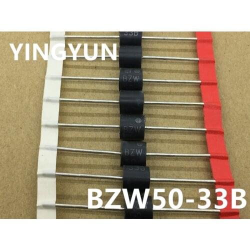 5pcs/lot BZW50-33B P-600 R-6 TVS DIODE 33V 76V R6 BZW5033B BZW 50 33B