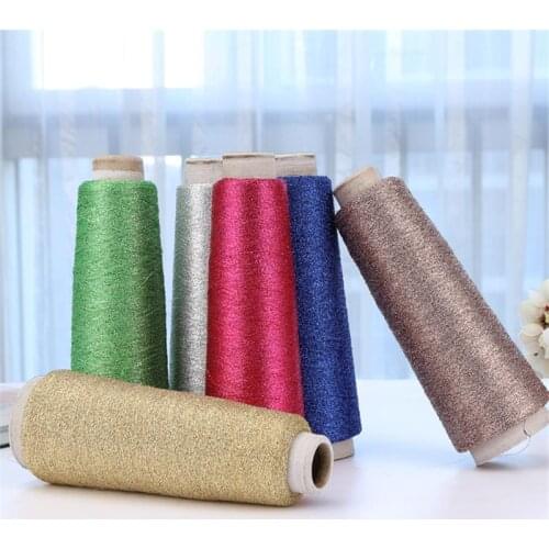 50G/Roll Fashion Fine Gold Silver Thread Fashion Sparkly Arylic Partner Yarn for Knitting Wool Goods
