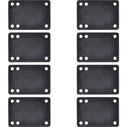 8Pcs Skateboard Risers Pads Longboard Riser Shock Pads Soft Rubber Pads 3mm/0.12 Inch for Skateboard Longboard Trunk