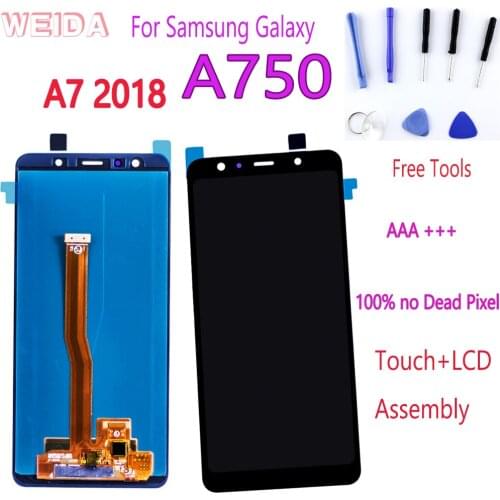 AAA+++ 6” For Samsung Galaxy A7 2018 A750 SM-A750F A750F A750 A750F/DS LCD Display Touch Screen Digitizer Assembly Replacement