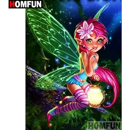 HOMFUN Full Square/Round Drill 5D DIY Diamond Painting "Cartoon girl" Embroidery Cross Stitch 5D Home Decor A07198