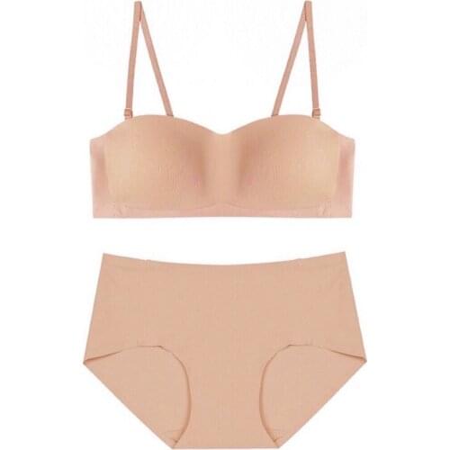 Seamless Bra Set Wire Free Bra Womens Thin Underwear Women Soft Comfortable Brassieres And Panties Suit