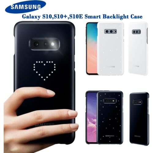 Original Samsung LED Cover For Samsung Galaxy S10Plus S10E S10 S10 Plus SM-G9730 SM-G9750 G9750 Emotional Led Lighting Effect