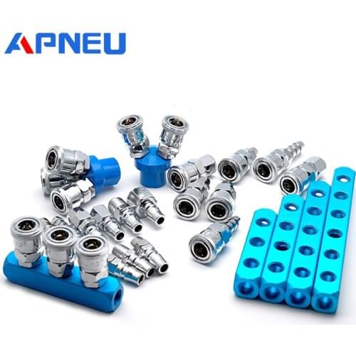 Distribuidor de Gas, accesorios de compresor de aire, conector rápido de neumático 1/4, acoplador Verteiler para herramienta de