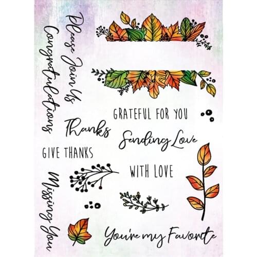 FXL Fall Greetings Transparent Clear Silicone Stamp/Seal for DIY scrapbooking/photo album Decorative clear stamp