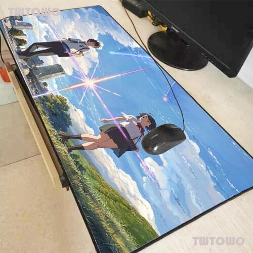 Anime your name Extra Large Big Computer Gaming Mousepad Anti-slip Natural Rubber with Locking Edge Gaming Mouse Mat