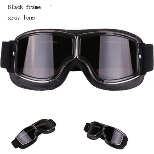 Retro motocross helmet glasses 2021 Cardin goggles UV400 sandproof For motorcycle Sunglasses silver gray yellow clear lens