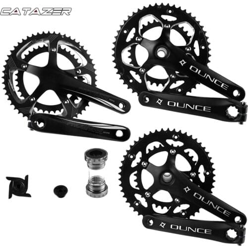 Hollow Double Sprockets Road Bike Crank 110 BCD 130 BCD Bicycle Crank Sprocket Bottom Bracket 170mm 53-39T 50-34T