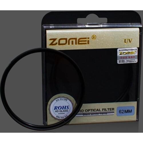 Premium Original Zomei 62mm Lens UV Filter for Samsung Canon EOS Nikon Fujifilm DSLR SLR Camera & Camcorders 62 mm Free Shipping