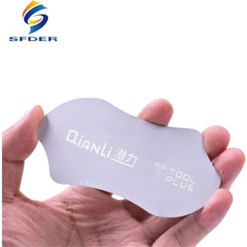 Qianli Mobile Phone 0.1mm Stainless Steel LCD Screen Spudger Opening Pry Card Tools Ultra Thin Flexible Phone Disassemble Steel