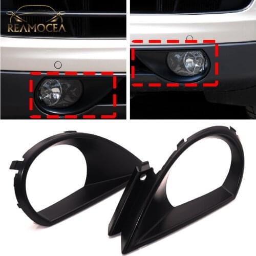 Reamocea 2X Front Bumper Fog Light Lamp Covers Grilles Trim Fit For audi Q7 2010-2015 Fog Light Frame OEM 4L0807489A 4L0807490A