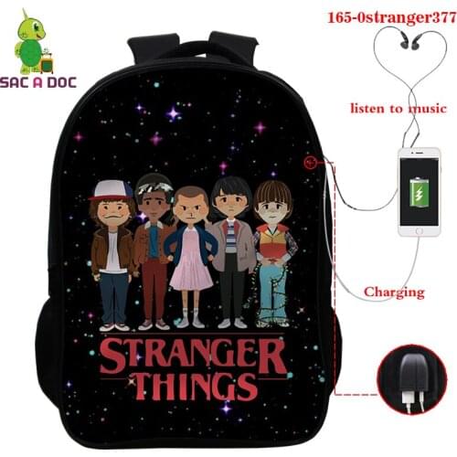 Stranger Things 3d Print Backpack for Women Men Large Capacity School Bag for Teenage Travel Laptop Mochilas Kawaii Women Plecak