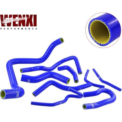 Blue & Yellow D15/16 Silicone Radiator Coolant Hose , Silicone hose kit With PQY logo For Honda CIVIC SOHC D15 D16 EG EK 92-00