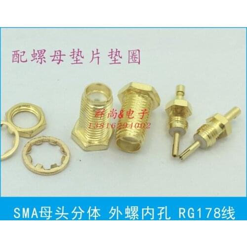 SMA-KY 50-1 SMA Standard female head BNC-N-KK Split open window to connect RG178 line