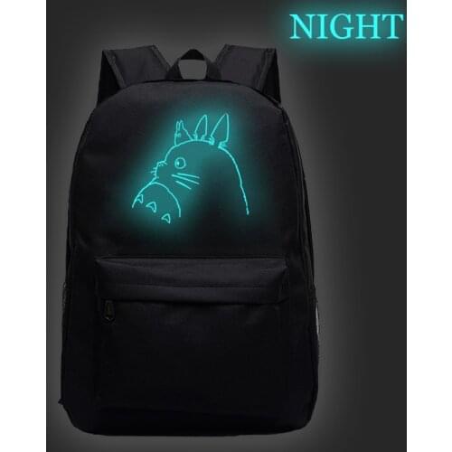 Totoro Luminous Backpack Kids Boys Girls Knapsack Men Women New Pattern School Bags Fashion Travel Laptop Rucksack for Men Women