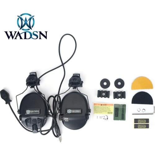 Tactical Sordin Headset With FAST Helmet Rail Adapter Set Noise Cancelling Military Wargame Hunting Shooting Headphones