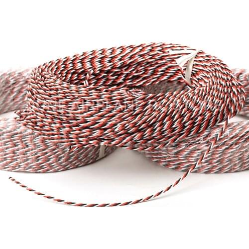 5M 10M Twist servo extension cable wire 26# 26AWG 30 Cores Futaba Color twisted wiring for RC airplane car accessories