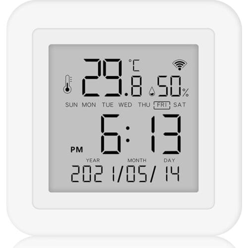 Smart WiFi Temperature Humidity Monitor,Wireless Temperature Humidity Sensor with TUYA APP Control, WiFi Thermometer