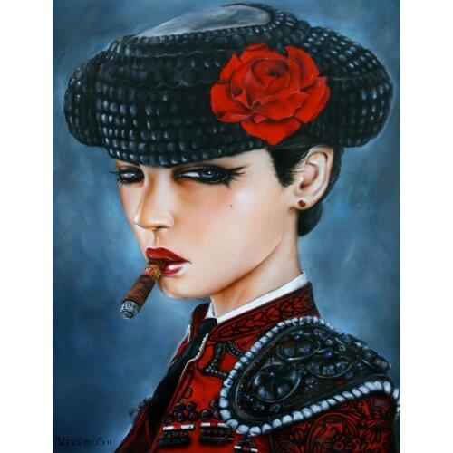 High quality Oil painting Canvas Reproductions Bull Fight Her III by Brian M.Viveros Painting hand painted
