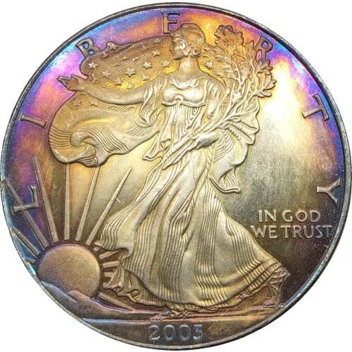 United States 1 Dollar American Silver Eagle Bullion Coin 2003 w Plated Silver Commemorative Coin Copy coin