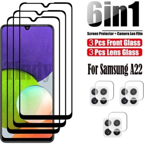 Tempered Glass For Samsung Galaxy A22 Screen Protector Glass For Samsung A22 5G Camera Film For Samsung Galaxy A22 5G Glass