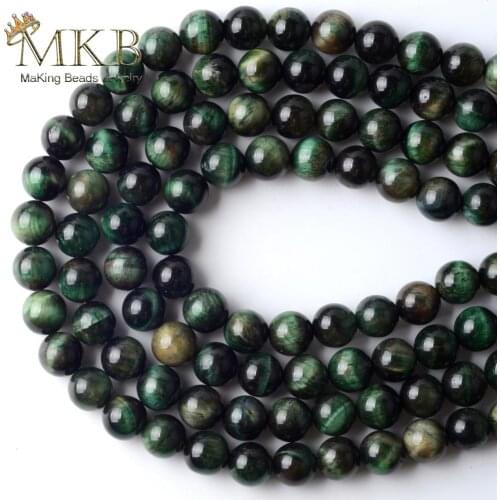 Green Tiger Eye Stone Natural Stone Round Beads Space Loose Beads For Jewelry Making 6/8/10mm Diy Bracelet Jewellery Strand 15