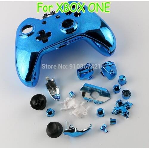 1set/lot Full Set Chrome Protective Case Cover Skin Shell case with buttons Replacement For Xbox one xboxone Game Controller