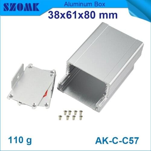 10pcs/lot 38(H)x61(W)x80(L) mm power amplifier chassis aluminium enclosure for pcb box