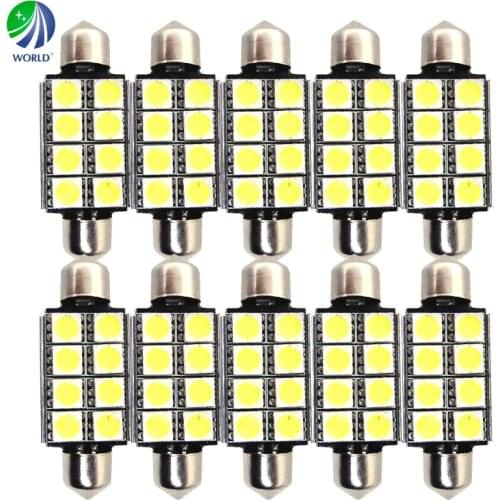 10Pcs Can Bus,Festoon/211/C5W,LED Interior Lamp,Reading Lamp,License Plate Lamp,(212,6418,7065,DE3022,6418)SV8.5