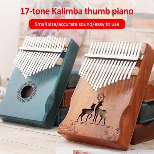 17 Keys Kalimba Thumb Piano High Quality Wood Mahogany Mbira Body Musical Instruments With Learning Book and Box Kalimba Piano