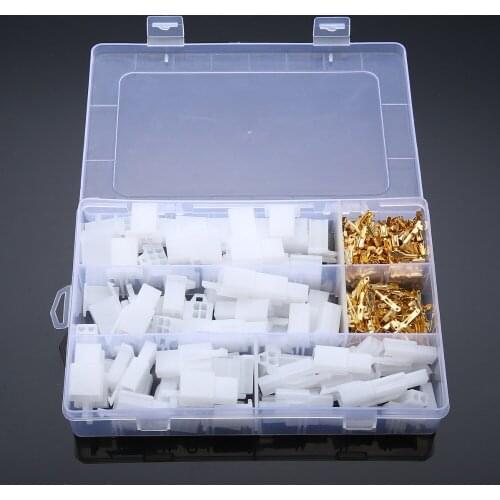 40 Set Auto Electrical Wire Terminal Connector 2 3 4 6 Pin 2.8 mm with Fixed Hook Male Female Terminals Housing Practical Tool