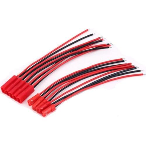 40pcs 100mm 150mm 200mm JST Male Female Connector Plug For RC Lipo Battery (20pair)