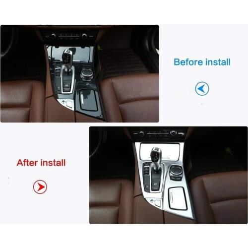 ABS Chrome Console Center Gear Shift Panel Cover Trim 3pcs For BMW 5 Series F10 520li 525li 530li 2014-2017