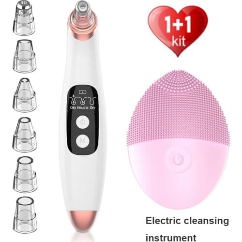 Electric Facial Pore Cleaner Exfoliator Face Blackhead Remover Acne Black Spot Vacuum Cleansing Suction Machin Nano Skincare