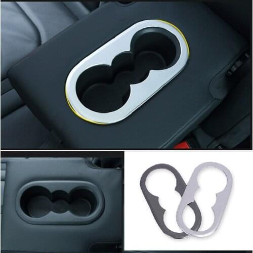 Car Rear Drain Cup Decorative Frame Stickers Interior Modeling Car Styling Accessories for For Tiguan L 2017 2018 2019 2020