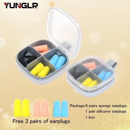 Earplugs Music Aid Foam Soundproof Anti Noise Reduction Concert Sleeping Canceling Silicone Swimming Plug Sleep Case Ear Plugs