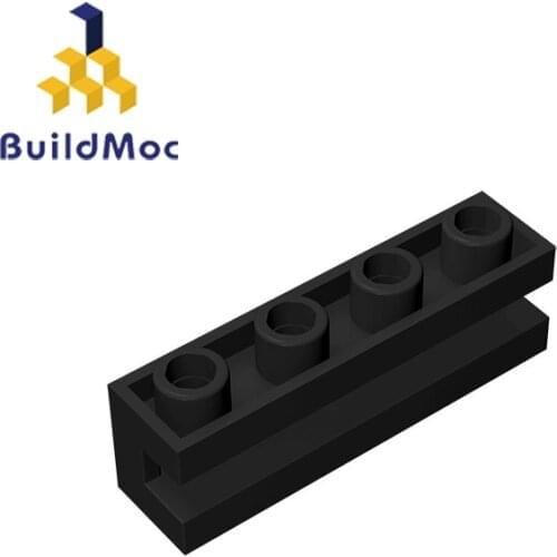 BuildMOC Compatible Assembles Particles 2653 Black 1x4 For Building Blocks Parts DIY story Educational gift Toys