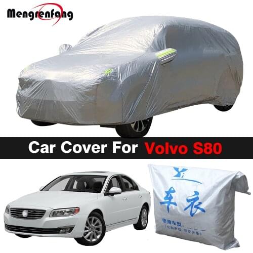 Car Cover Outdoor Anti-UV Sun Shade Rain Snow Resistant Dustproof Auto Cover For Volvo S80