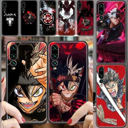 Black Clover Anime Phone case For Huawei P Mate P10 P20 P30 P40 10 20 Smart Z Pro Lite 2019 black art funda trend coque silicone