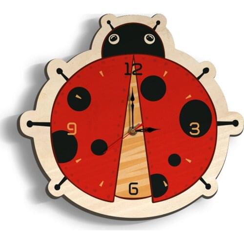 2020Home decoration childrens bedroom animal cartoon wooden wall clock room decoration Christmas birthday gift ornaments clocks