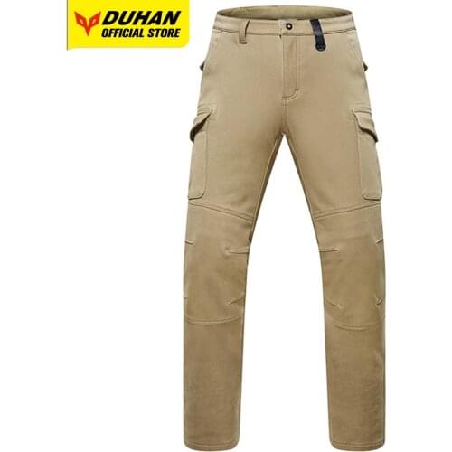 DUHAN Motorcycle Pants Unisex Moto Cycling Pants Waterproof Body Protective Armor Motocross Trousers Off Road Riding Pantalon